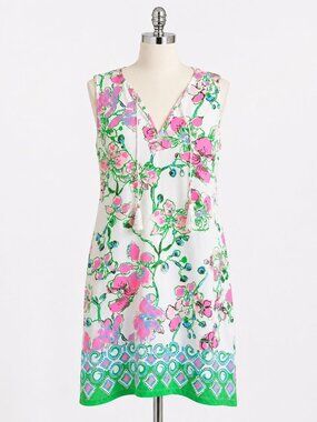 Lilly Pulitzer Johana Sleeveless Cover-Up Dress Orchids On The Avenue Size Large